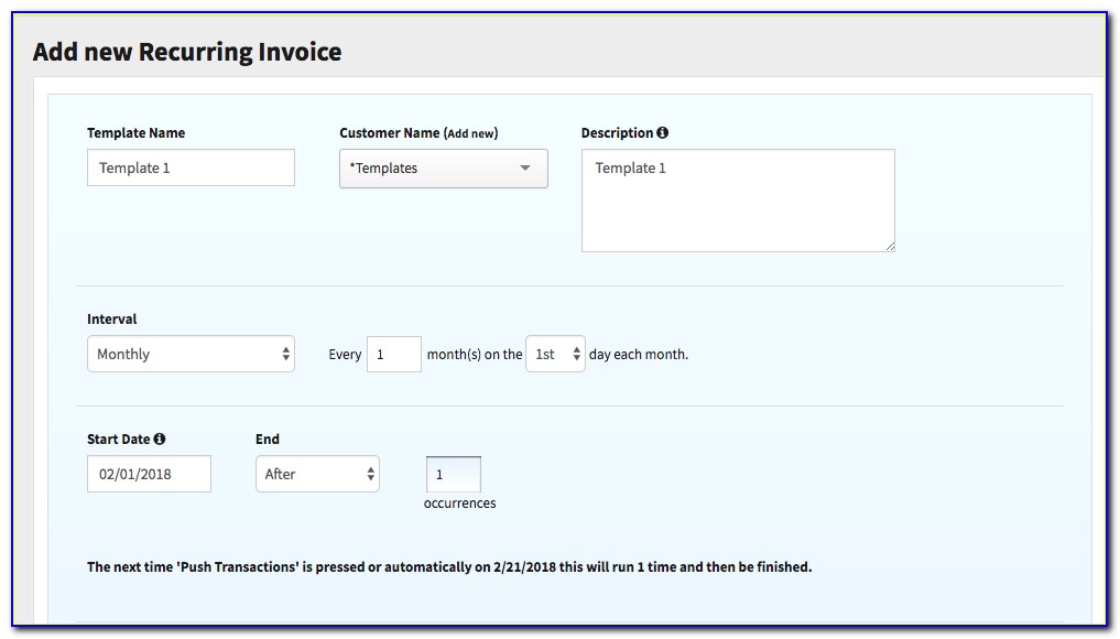 Quickbooks Enterprise Recurring Invoice