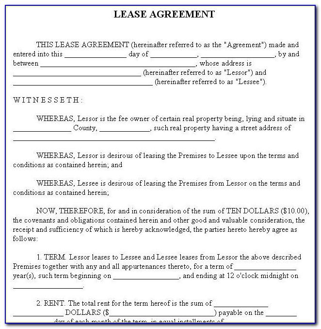 Simple Commercial Lease Agreement Template Ireland