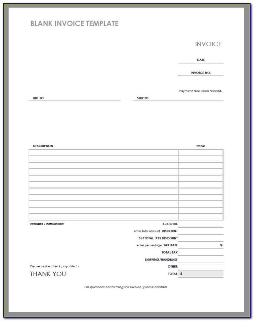 Simple Invoice Format Pdf