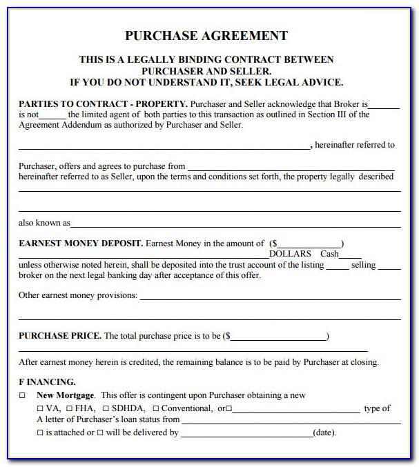 Small Business Purchase Contract Template