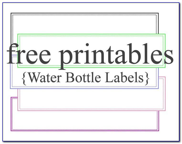 Template For Water Bottle Labels Free