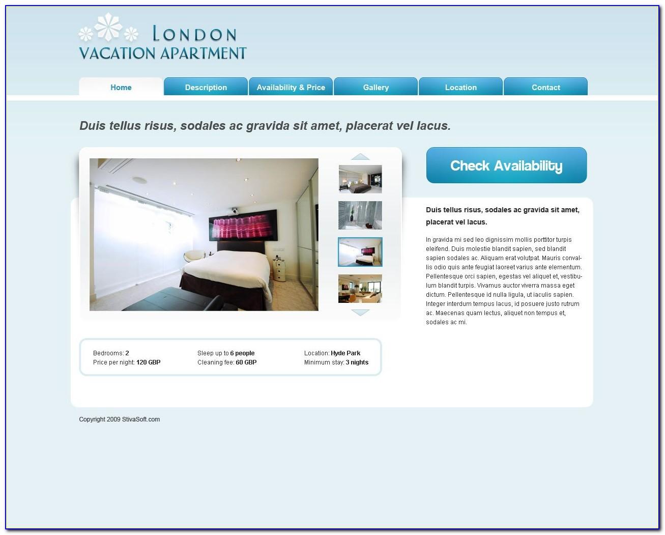 Vacation Rental Website Html Template