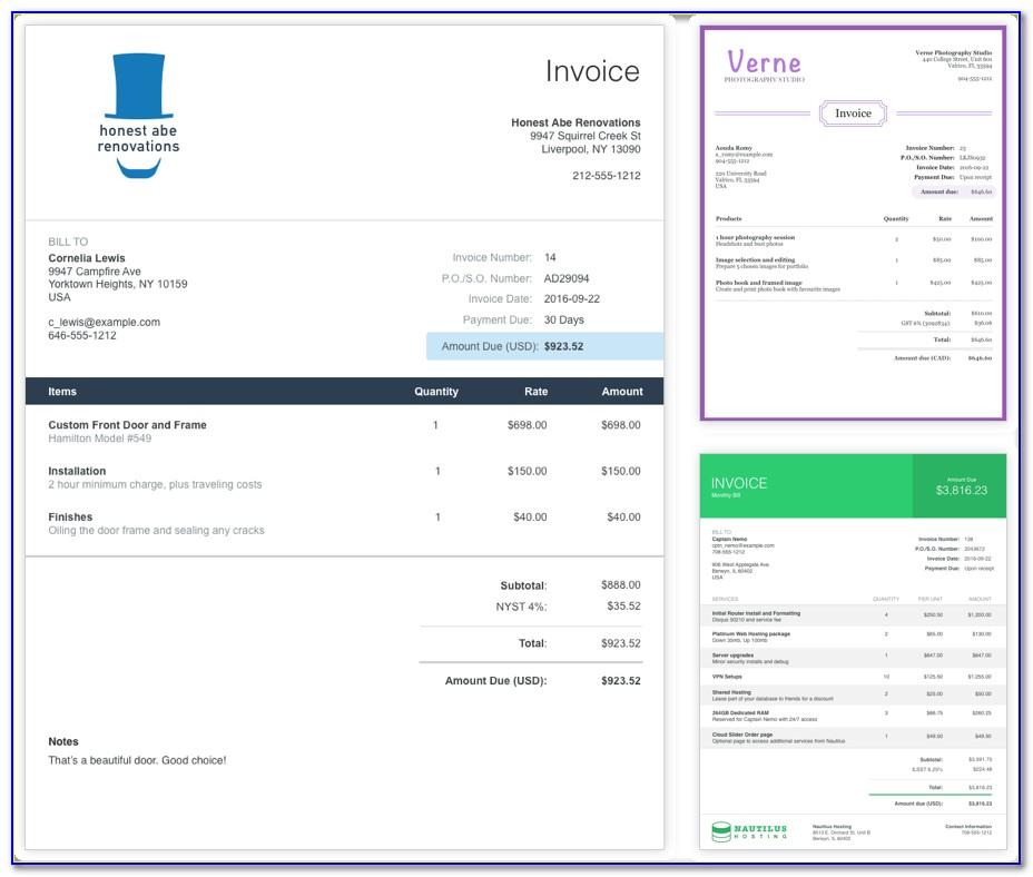 Wave Invoice Template