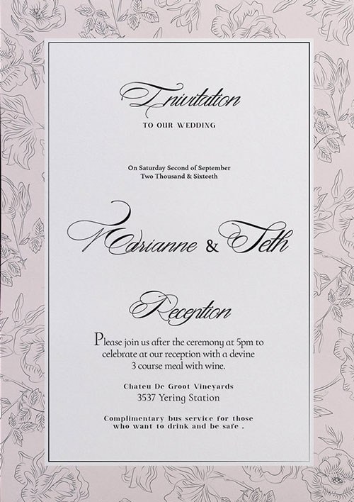 Free Wedding Invitation Flyer Template Download For Photoshop