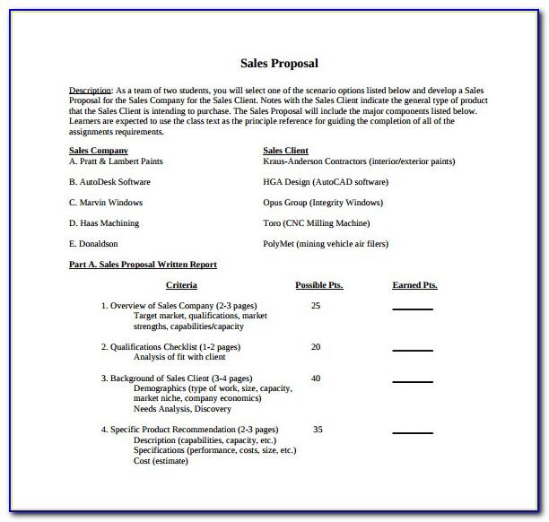 Word Document Sales Proposal Template