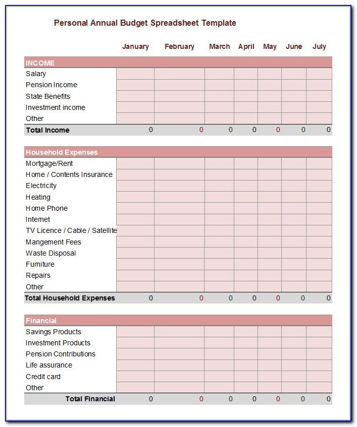 Yearly Budget Planner Template Free