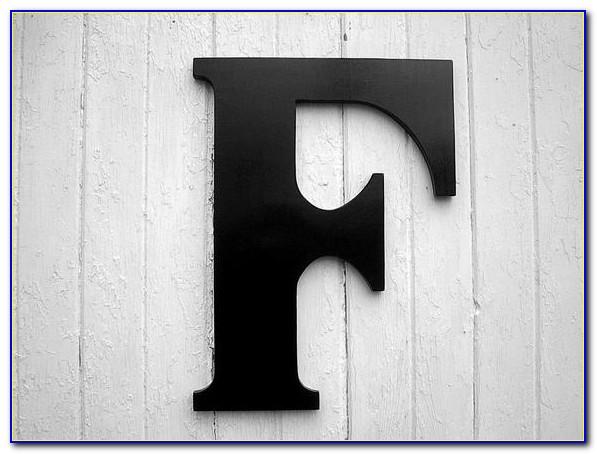 Black Wooden Letters Wall Decor