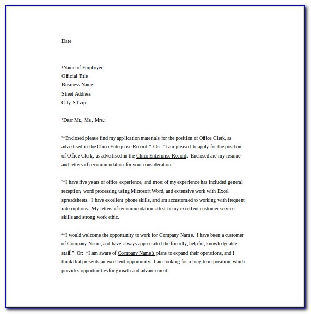 Business Letter Template Word 2007