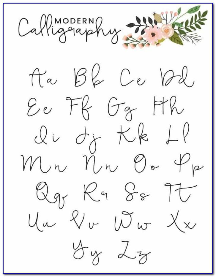 Calligraphy Alphabet Letters Printable