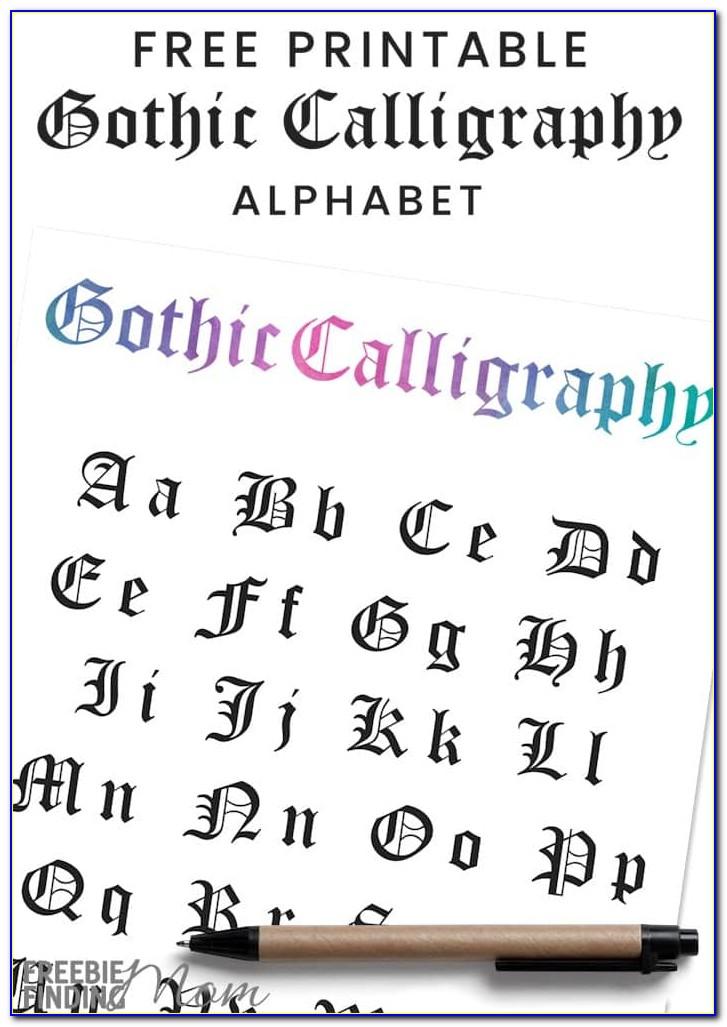 Calligraphy Capital Letters Printable