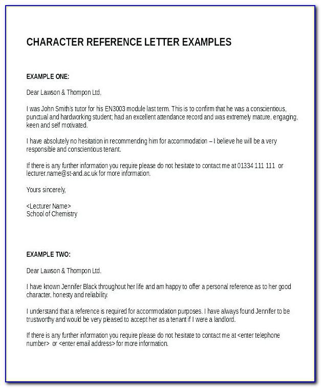 Character Reference Letter For Court Template Nsw