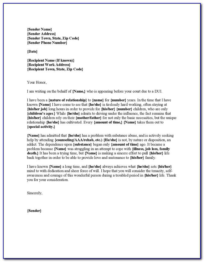 Character Reference Letter For Court Template Qld