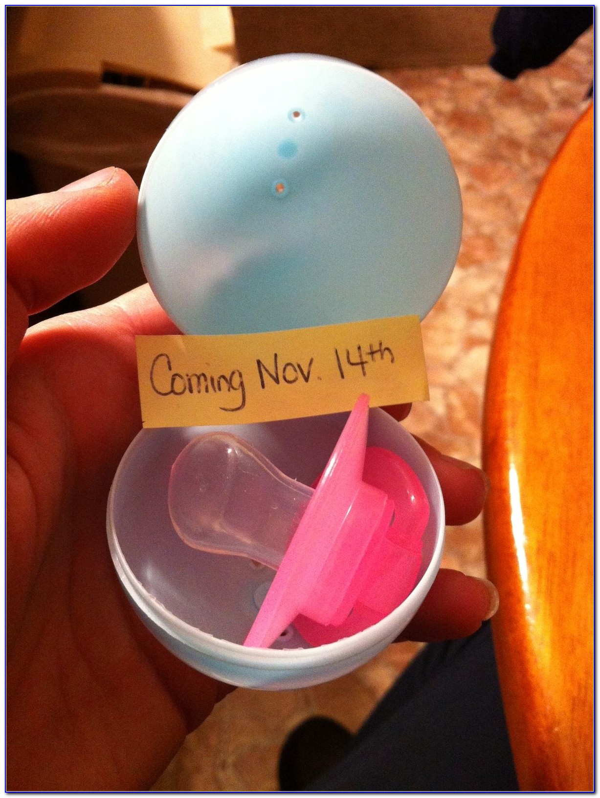 Easter Basket Baby Announcement