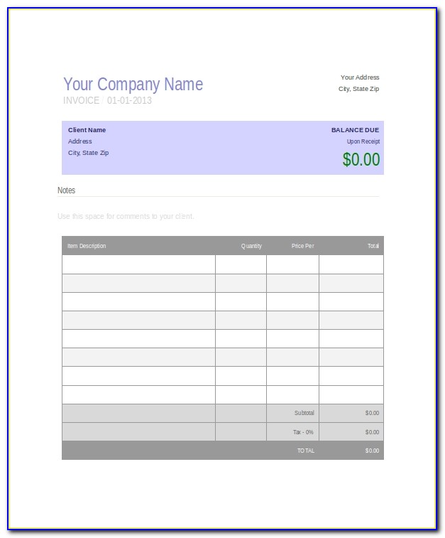 Free Funeral Invoice Template