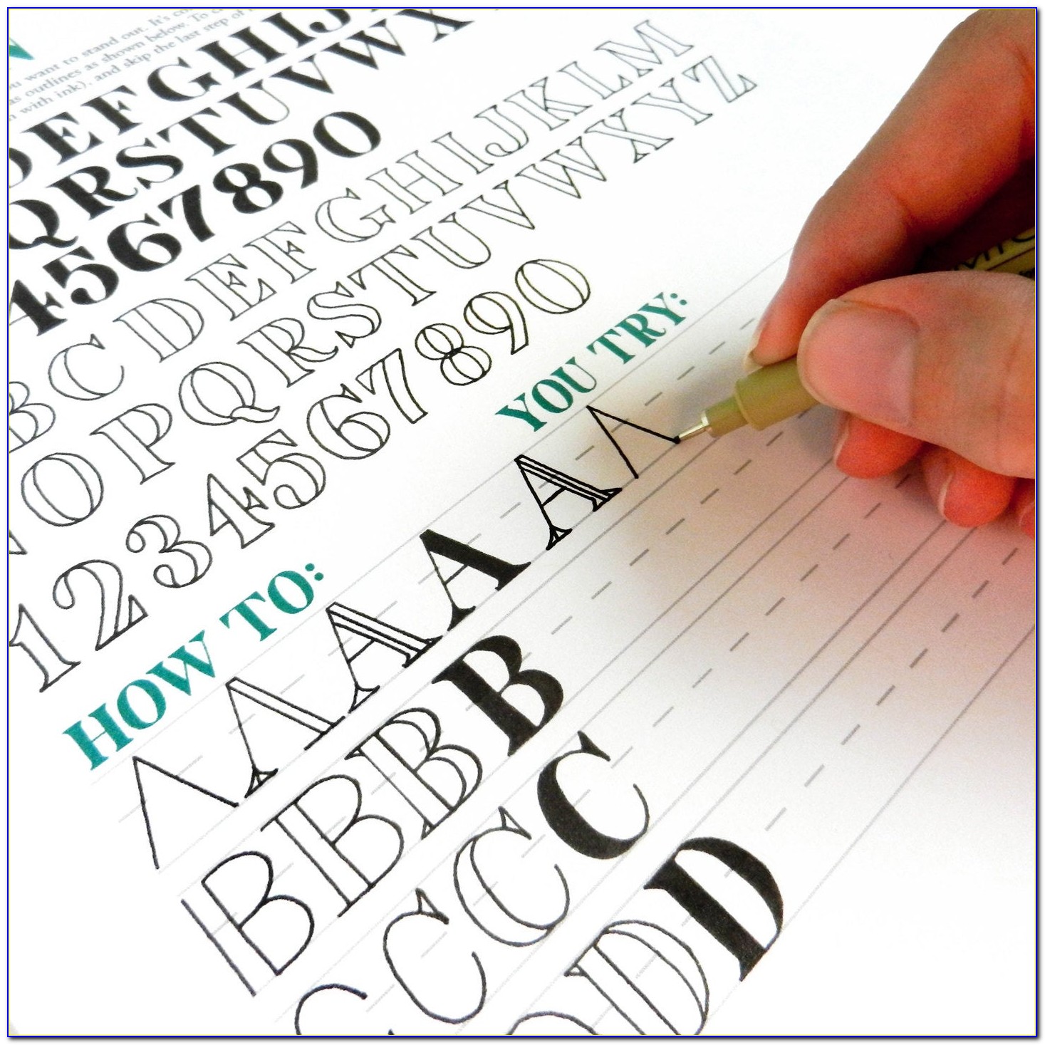 Hand Lettering Practice Sheets Pdf