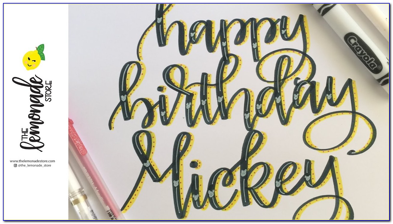 Happy Birthday Hand Lettering Anleitung