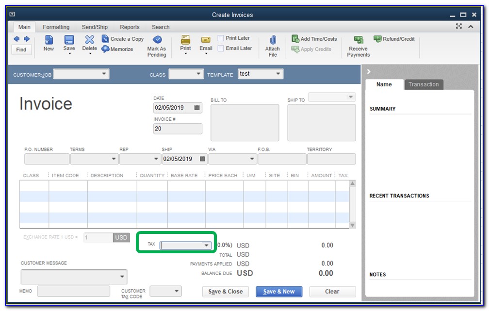 How To Add Sales Tax Rate To Quickbooks Invoice