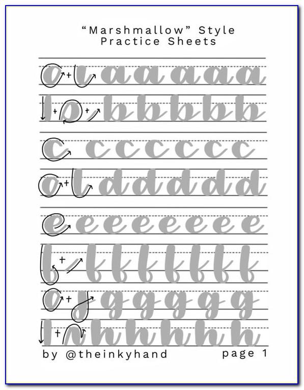 How To Write Calligraphy Letters Printable