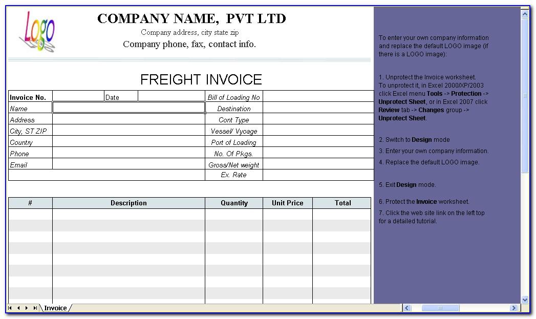 Itemized Invoice Sample