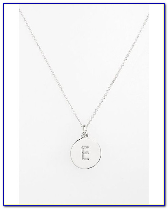 Kate Spade Letter Necklace Silver