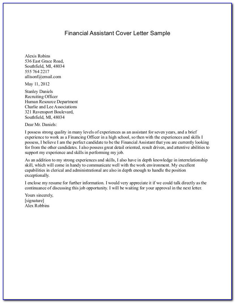 Medical Assistant Cover Letter Samples With Experience
