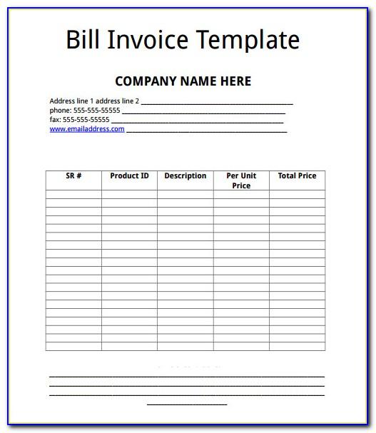 Minimalist Invoice Template Free