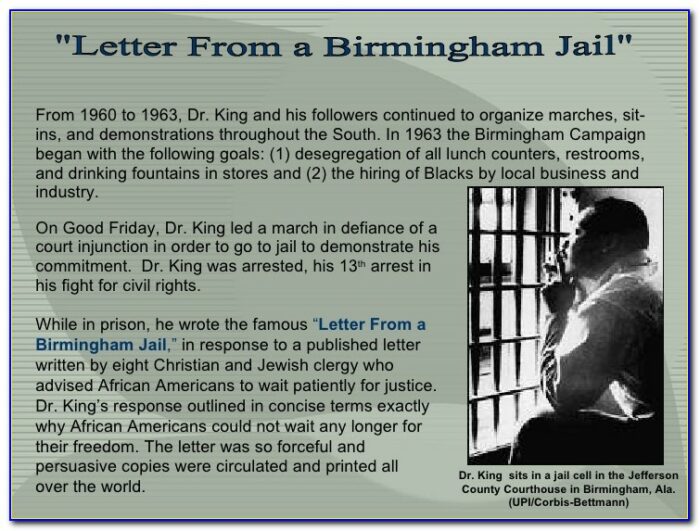 Mlk Letter From Birmingham Jail Audience