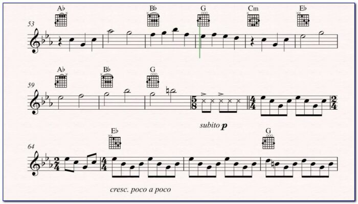 Piano Letter Notes For Bohemian Rhapsody