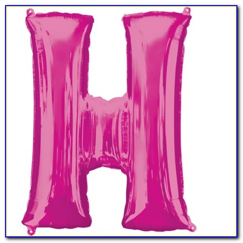 Pink Helium Letter Balloons