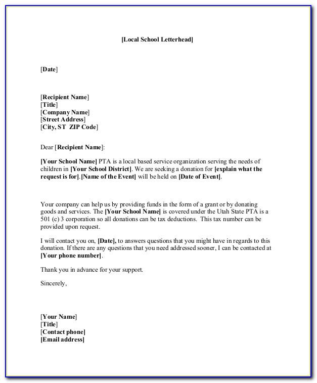 Sample Letter Asking For Donations For School Doc