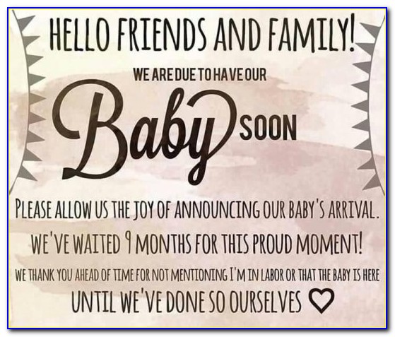 Social Media Baby Announcement Wording