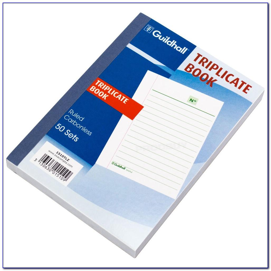 Triplicate Invoice Book Carbonless