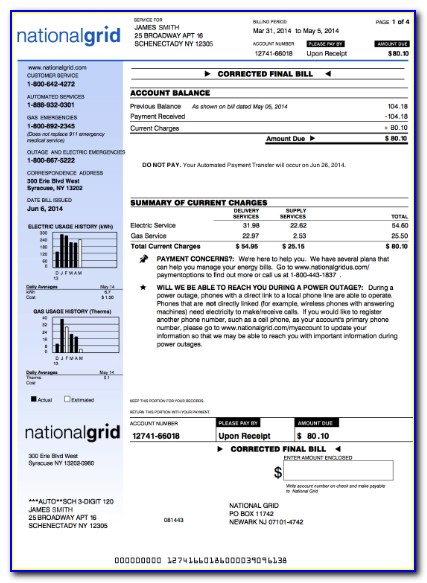 Where To Find National Grid Invoice Number