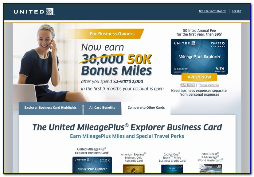 Chase Mileageplus Explorer Business Card