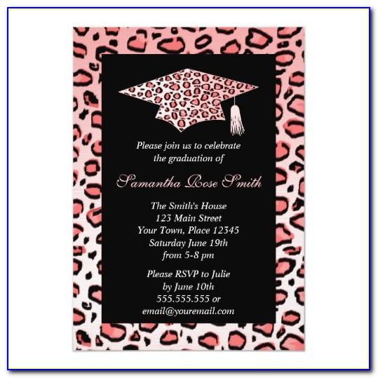 Cheetah Print Graduation Announcements