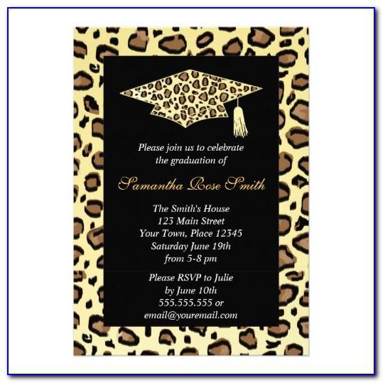 Cheetah Print Graduation Invitation