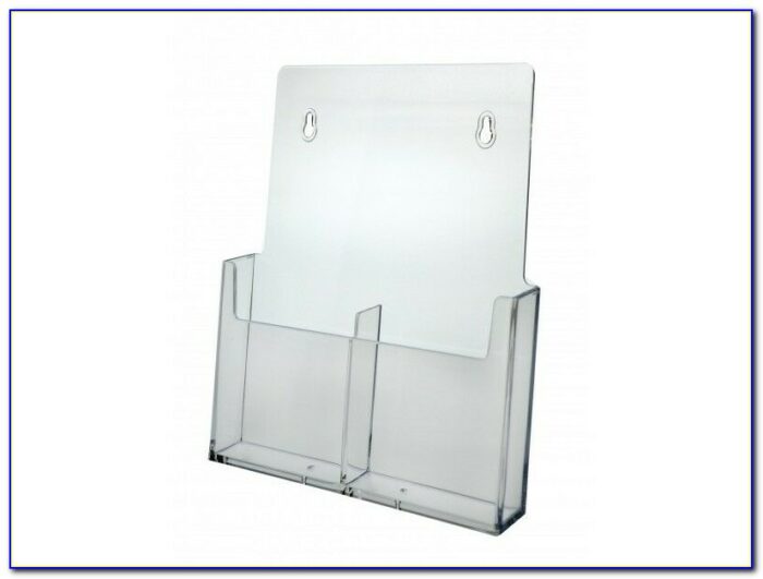 Clear Acrylic Brochure Holder Wall Mount Display 1 Pocket