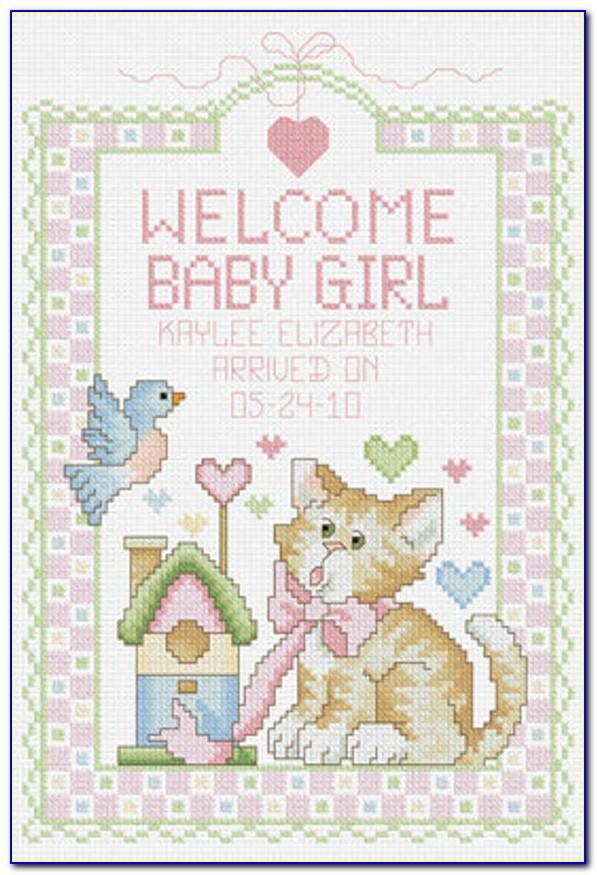 Counted Cross Stitch Baby Announcement Patterns
