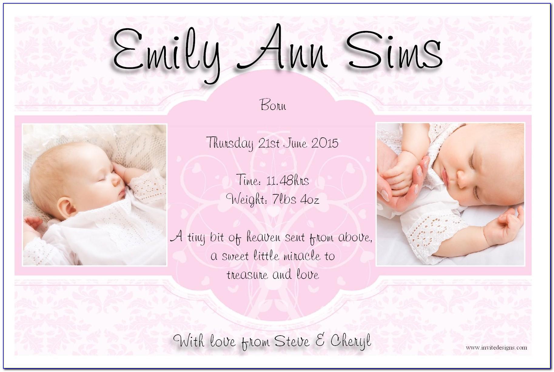 Cute Baby Birth Announcement Ideas