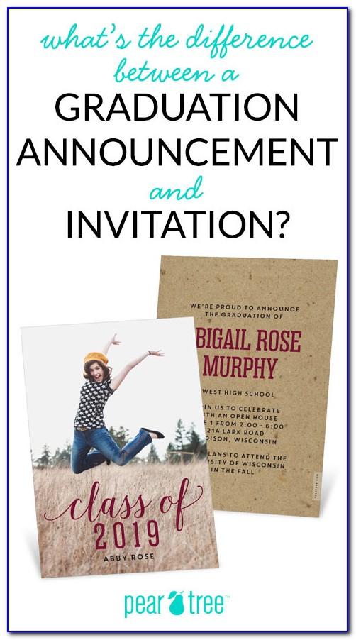 Difference Between Graduation Announcements And Invitations