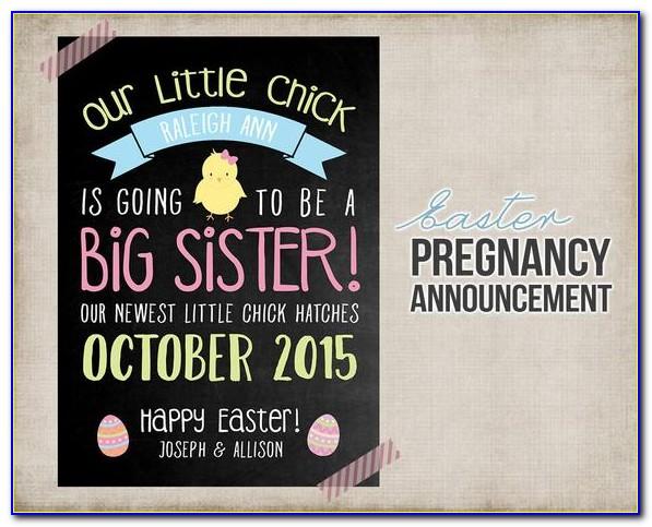 Editable Pregnancy Announcement Template Free