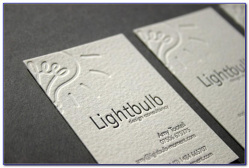 Embossed Business Cards Mockup