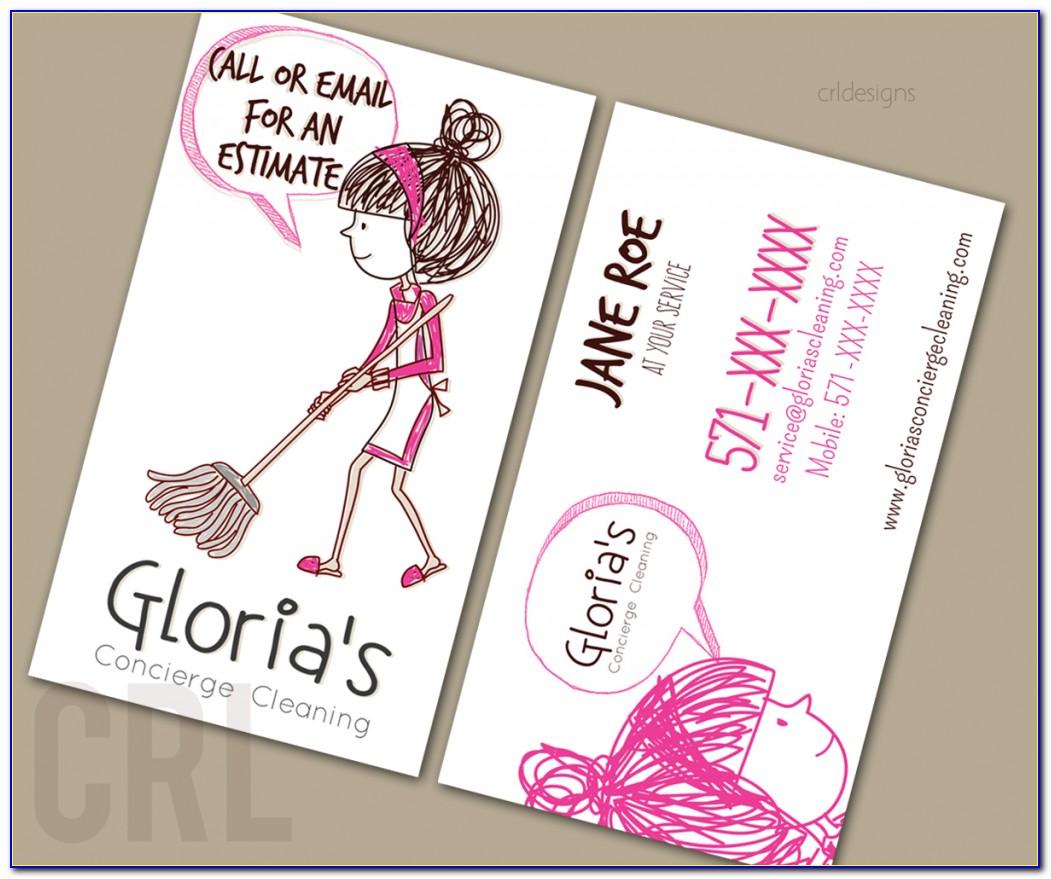 Examples Of Cleaning Company Business Cards