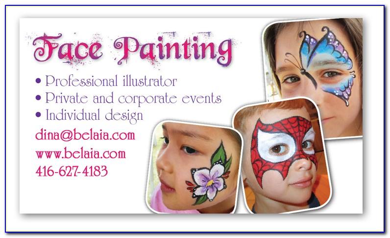 Face Painting Business Cards Templates