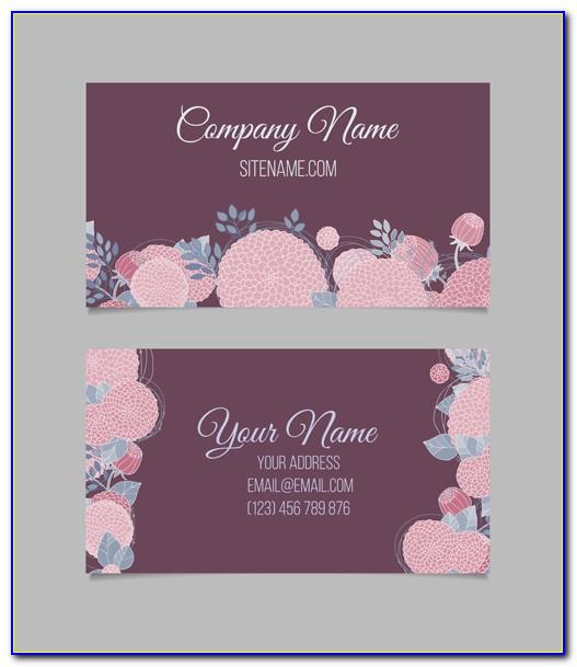 Floral Business Cards Templates Free