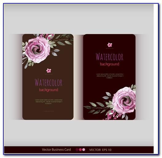 Floral Business Cards Vector