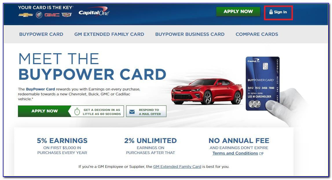 Gm Buypower Business Card From Capital One
