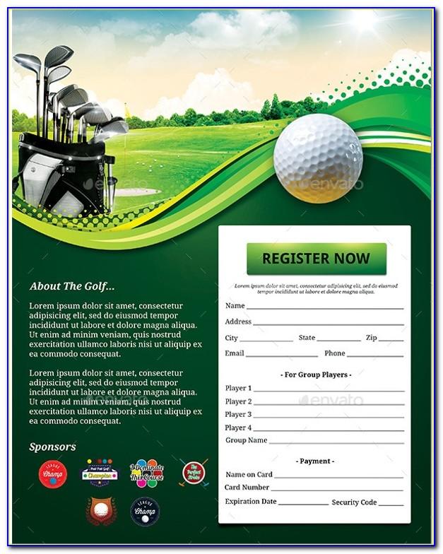 Golf Tri Fold Brochure Template
