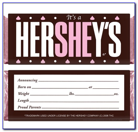 Hershey Candy Bar Baby Announcements
