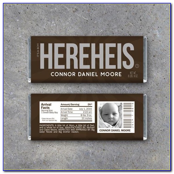 Hershey Candy Bar Birth Announcements